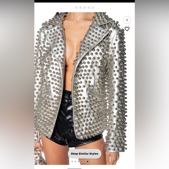 AKIRA Jackets & Blazers - Wow what a stunner!!! Silver studded leather jacket!